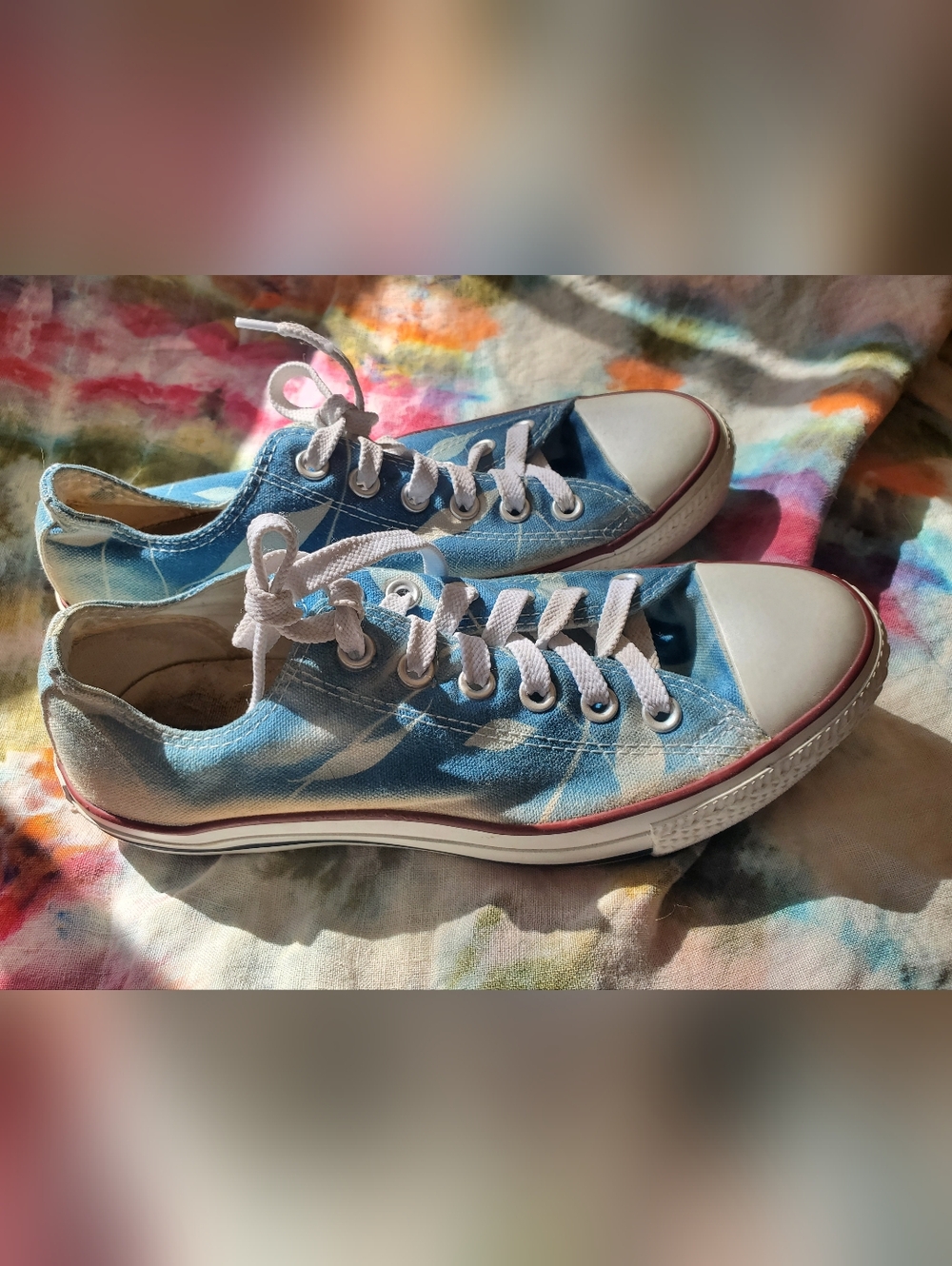 Converse Blue Canvas Low-Top Sneakers